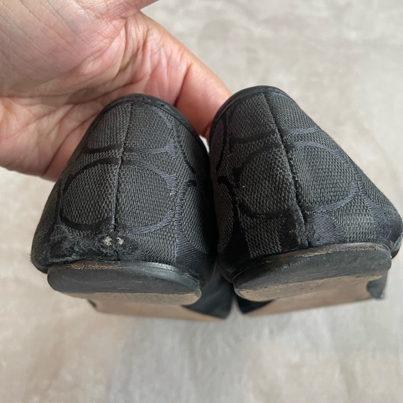 COACH black monogram flats - Picture 2 of 5